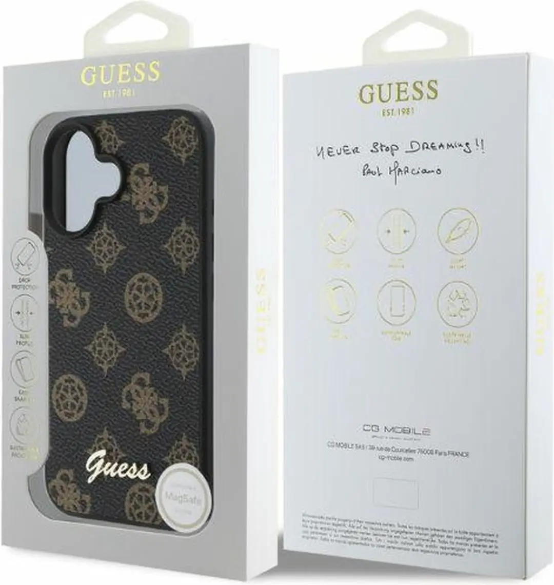 Guess GUHMP16SPGPYSK iPhone 16 Hardcase - Zwart