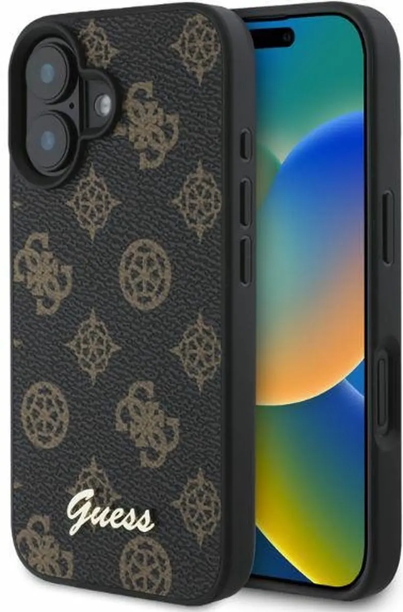 Guess GUHMP16SPGPYSK iPhone 16 Hardcase - Zwart