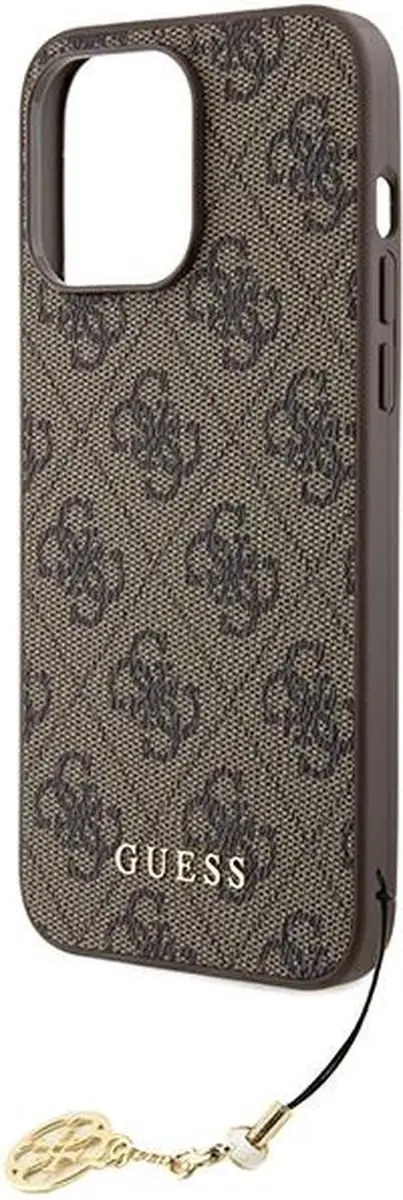 Guess GUHCP15XGF4GBR Back Case - iPhone 15 Pro Max - Bruin - afbeelding 6 van 6