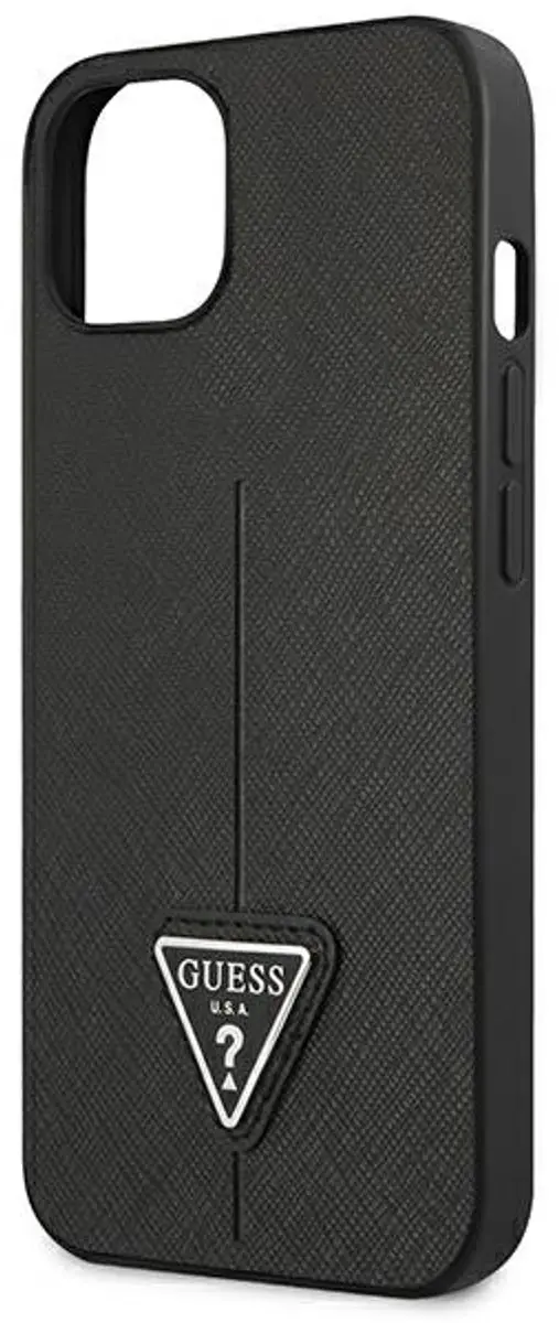 Guess Saffiano iPhone 14 Plus Hoes - Zwart