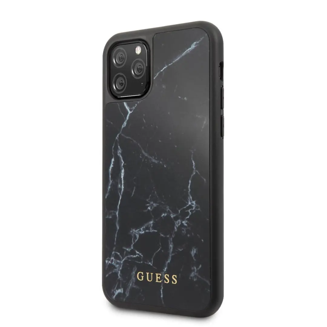 GUESS iPhone 11 Pro Max Hoesje - Marmerlook Zwart
