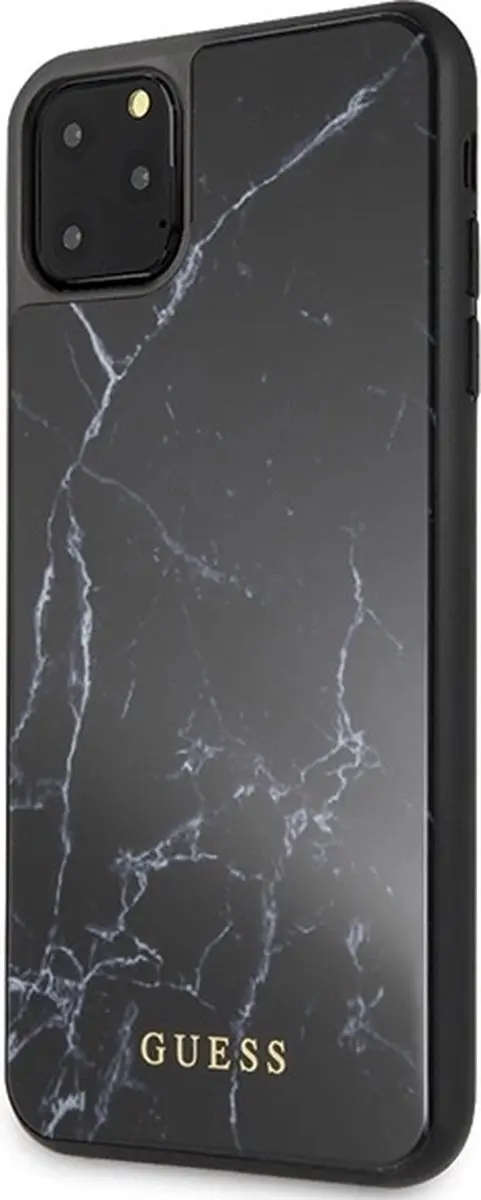 GUESS iPhone 11 Pro Max Hoesje - Marmerlook Zwart