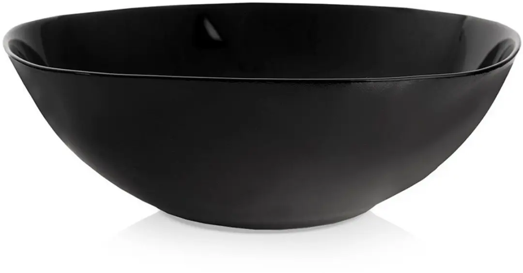 Orion Luna Glazen Saladeschaal 25cm - 2L - Zwart