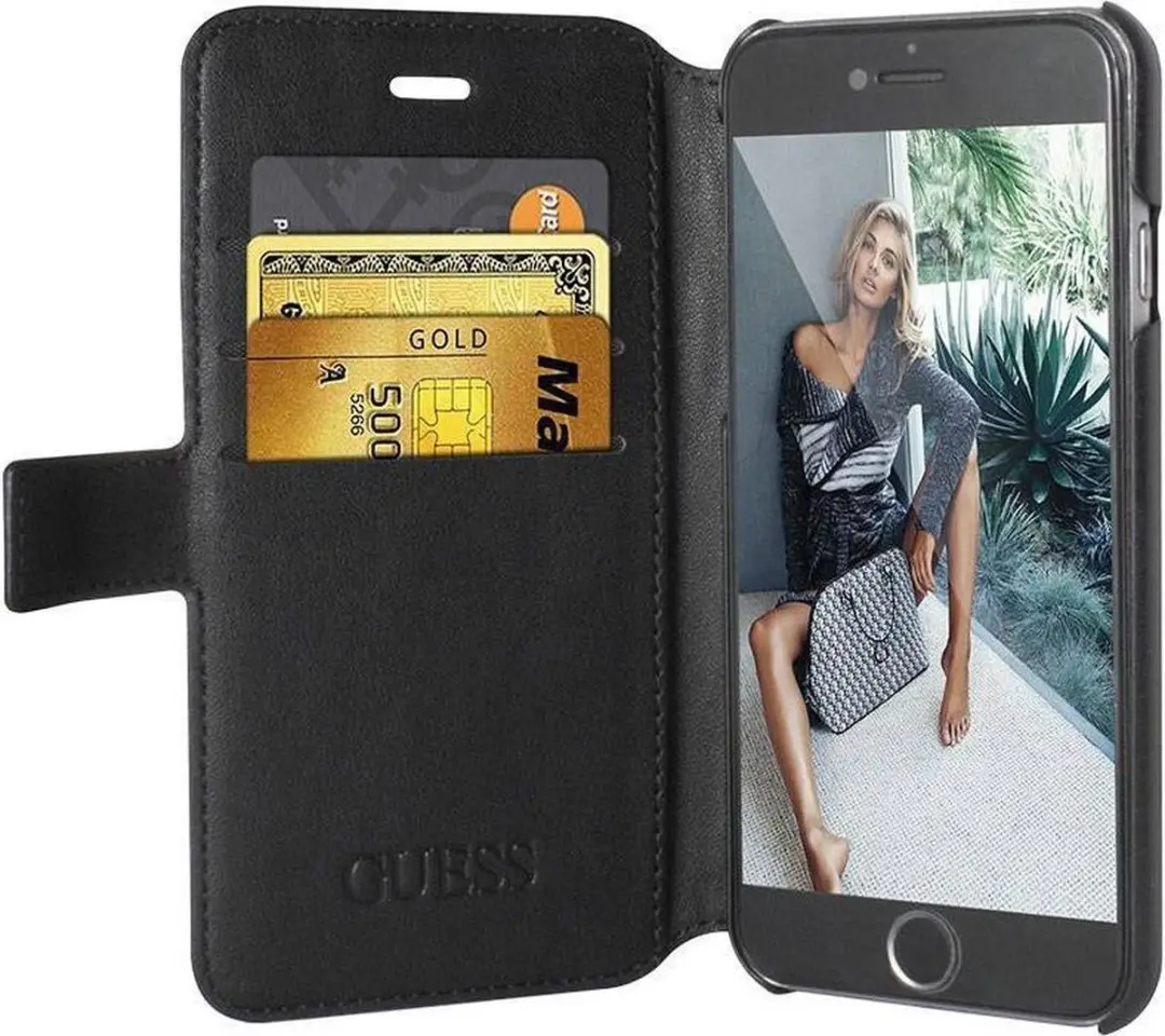 Guess 4G Uptown Book Case - iPhone 6/6S - Donkergrijs