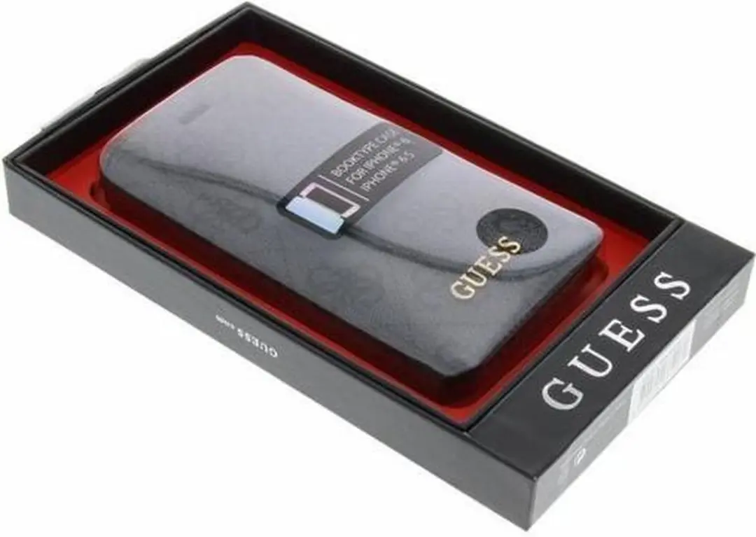 Guess 4G Uptown Book Case - iPhone 6/6S - Donkergrijs
