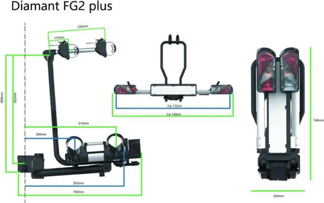 Pro-User FG2 Plus Fietsendrager 91763 - 1 Fiets - Zilver/Zwart