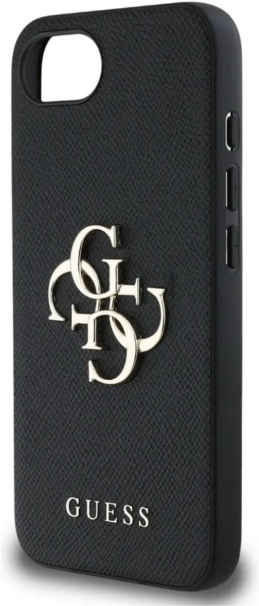 GUESS iPhone 16e Hoesje Saffiano - Zwart - GUHCPSE4PGT4MBK - afbeelding 6 van 6