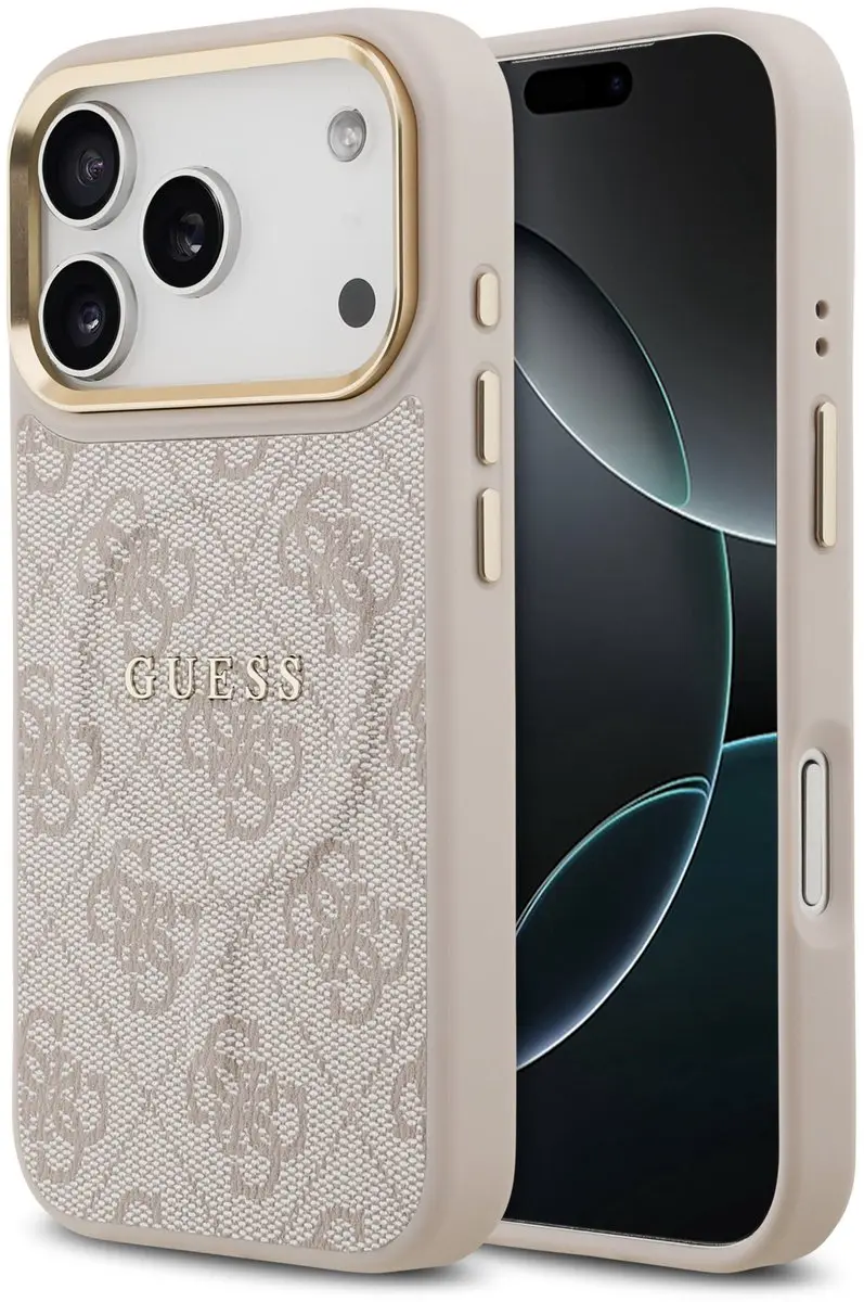 GUESS iPhone 17 Pro Back Cover - Roze - PU Leather - MagSafe - 14716