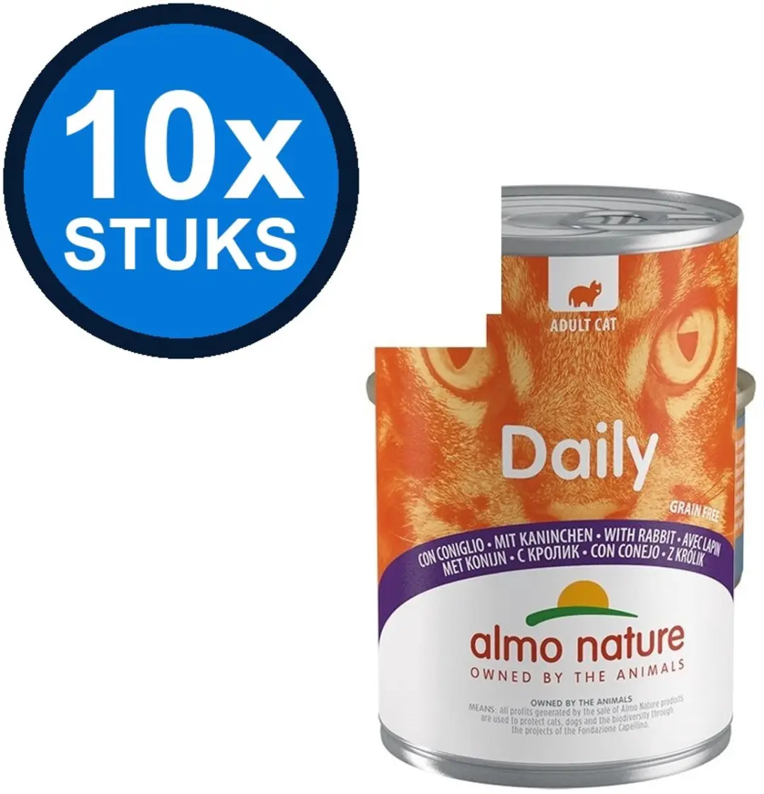 Almo Nature Daily Konijn Natvoer Blik 400g
