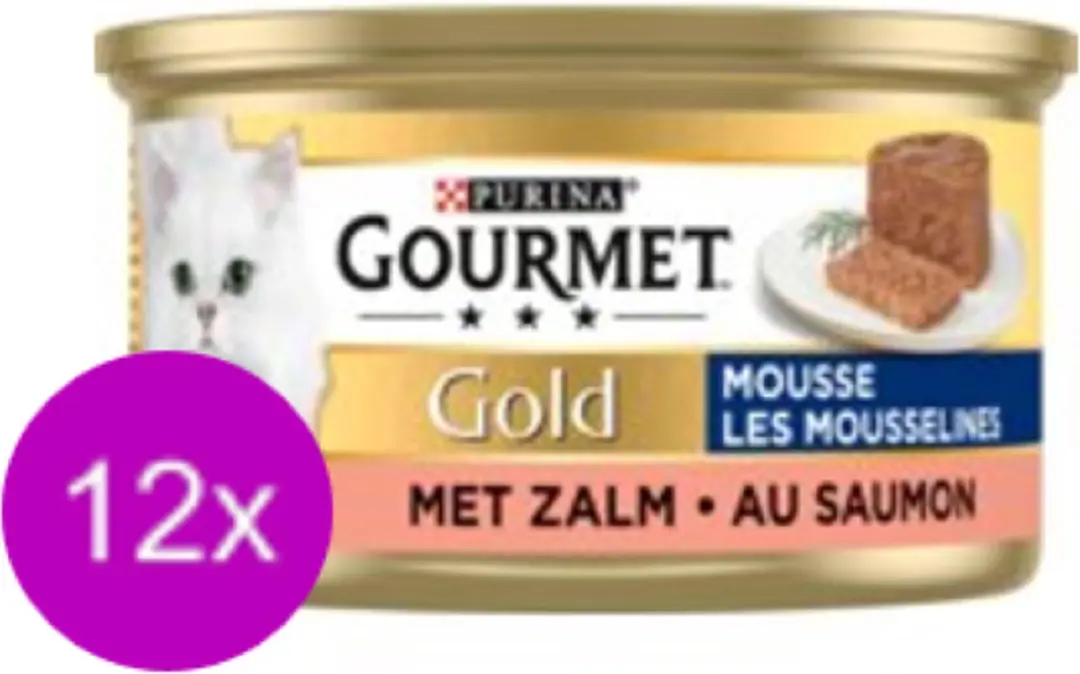 Gourmet Gold Hartig Torentje Zalm Kattenvoer 85g