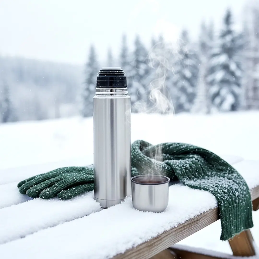 Orion TERMO 1L Thermosfles Edelstalen - 1000ml - Zilver