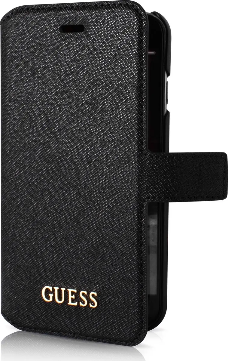 Guess Saffiano Book Case iPhone 6/6s - 3 Pasjes - Zwart - afbeelding 6 van 6