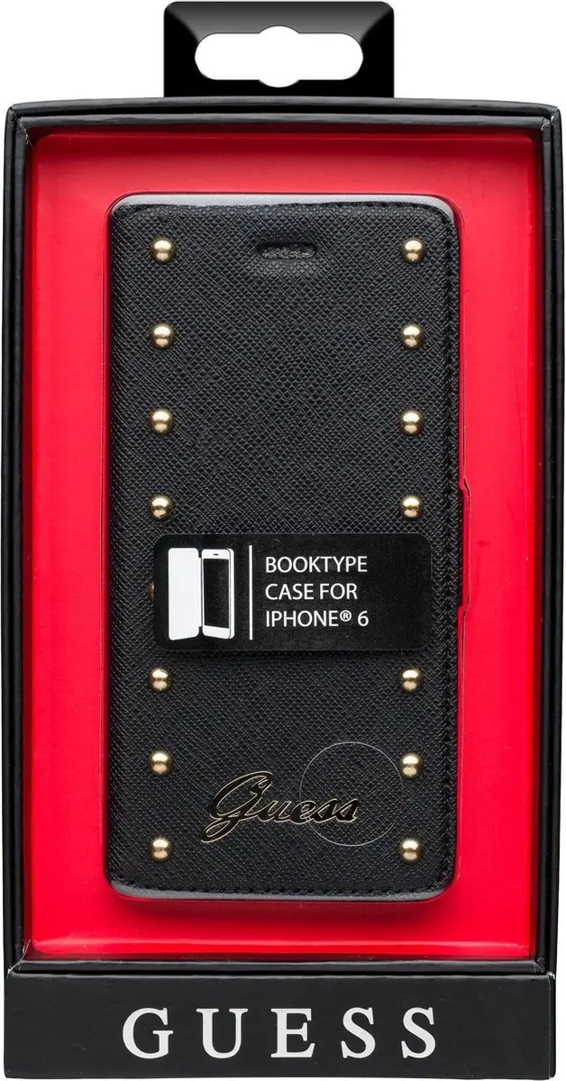 Guess Booklet Case Studded iPhone 6/6s - Zwart