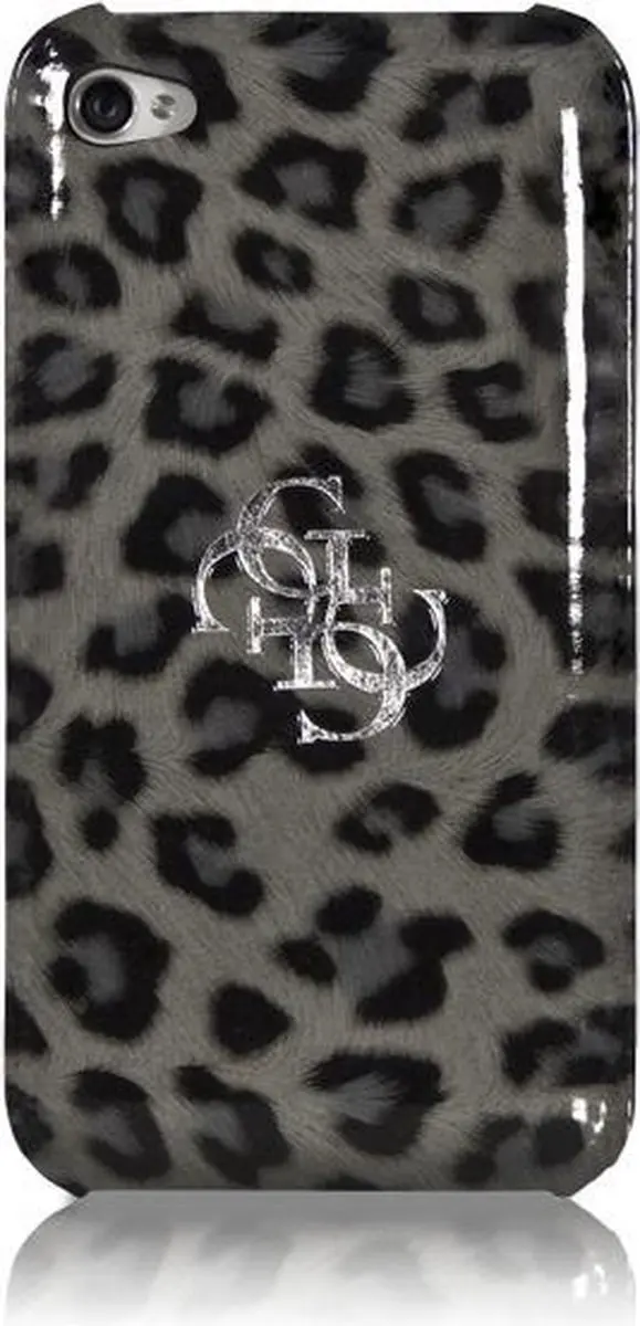 GUESS iPhone 4/4S Hoesje Luipaard Kunstleer - GUP4LEGR
