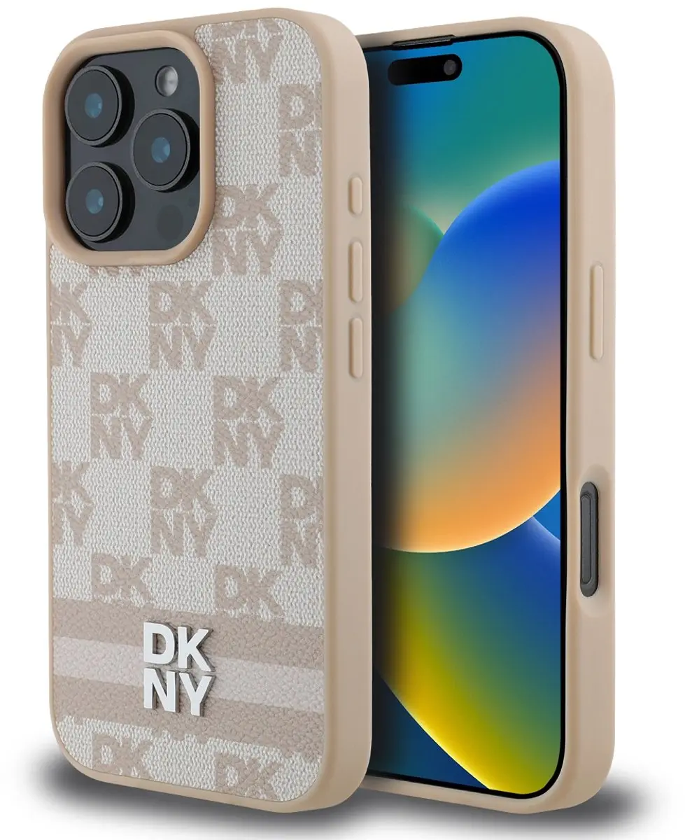 DKNY Backcover iPhone 16 Pro Roze - 3666339334246