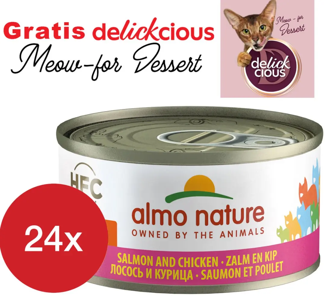 Almo Nature Jelly Zalm & Kip 24x70g