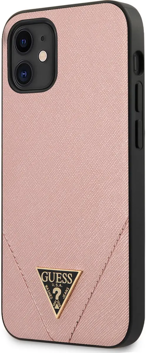 GUESS iPhone 12 Mini Hoesje - Roze Kunstleer S212-3