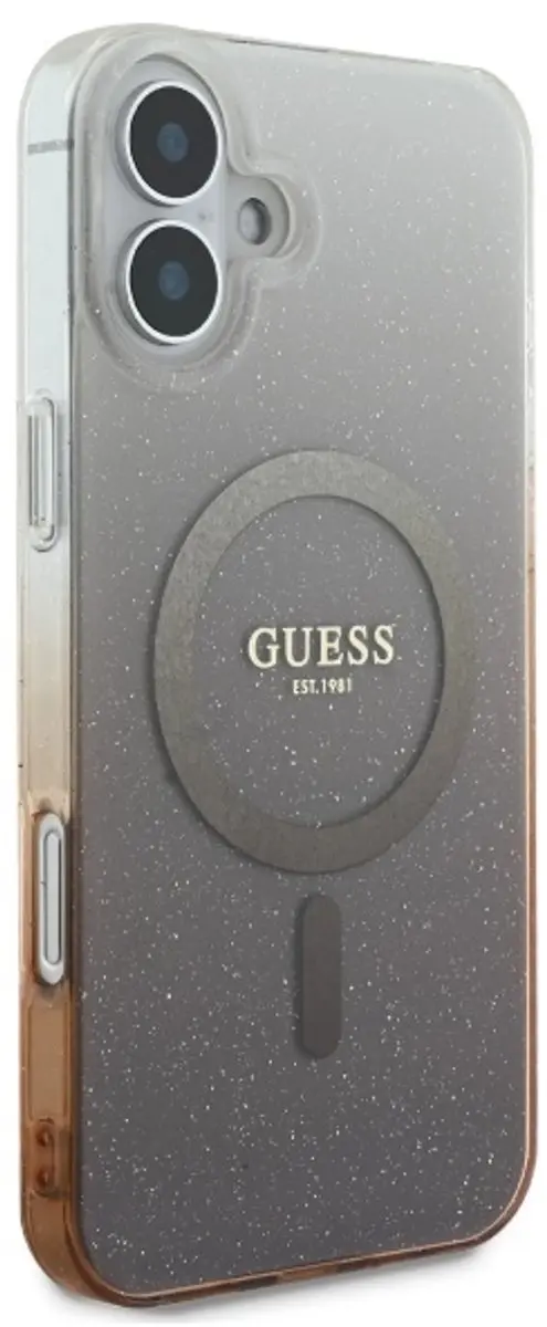 GUESS Glitter Gradient Hoesje - Brons - MagSafe - iPhone