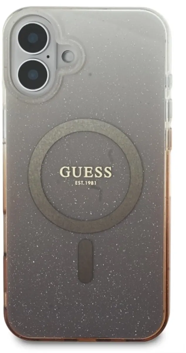 GUESS Glitter Gradient Hoesje - Brons - MagSafe - iPhone