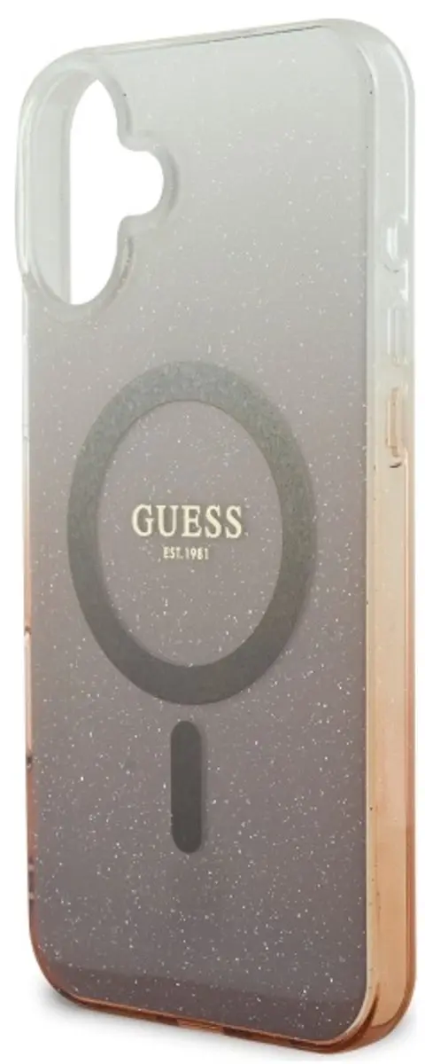 GUESS Glitter Gradient Hoesje - Brons - MagSafe - iPhone