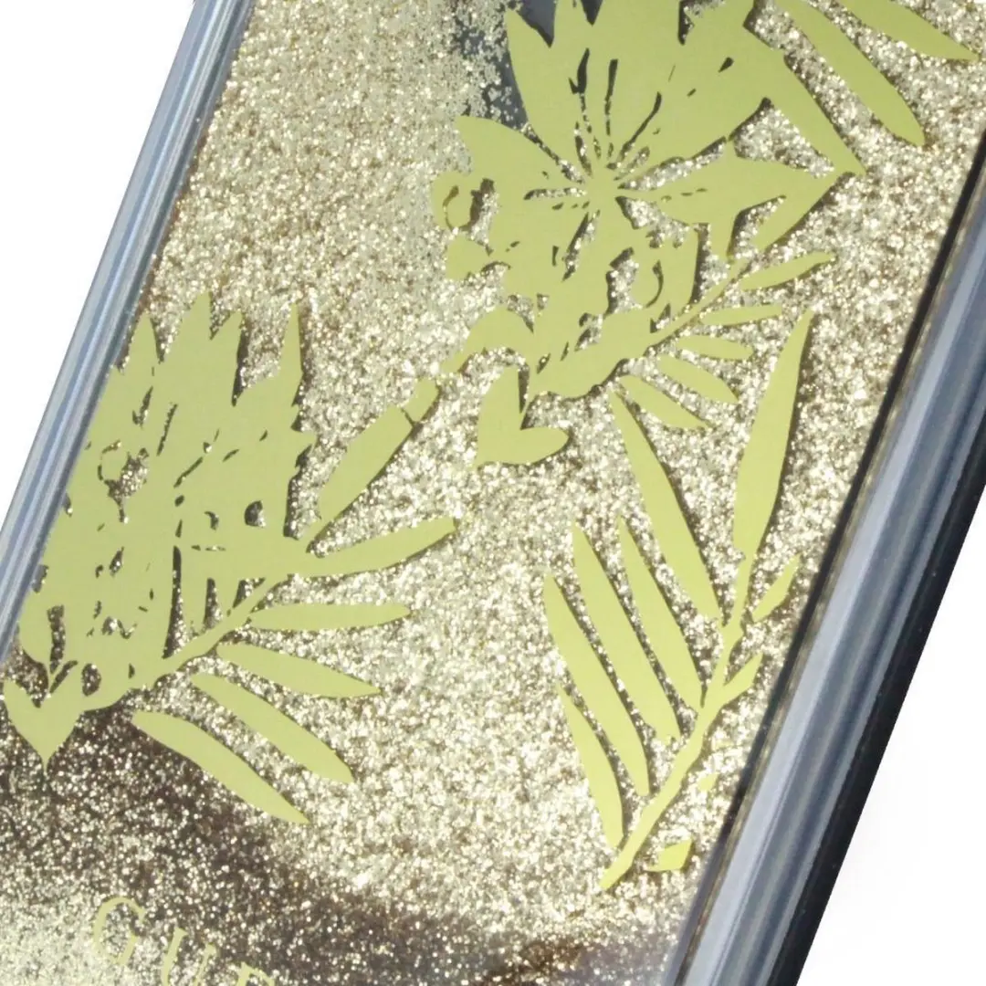GUESS Liquid Glitter Palm Spring Hoesje iPhone 7 Plus/8 Plus - Goud