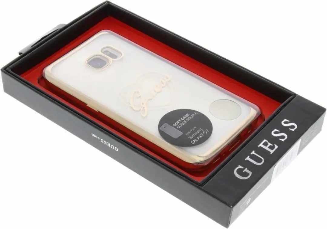 GUESS Heart TPU Hoesje S206-12 - Goud