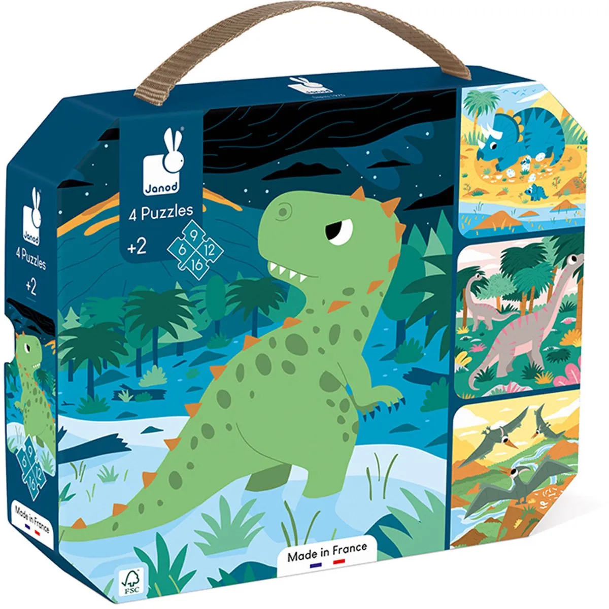 Janod Dinosaurus Puzzels 43 Stuks