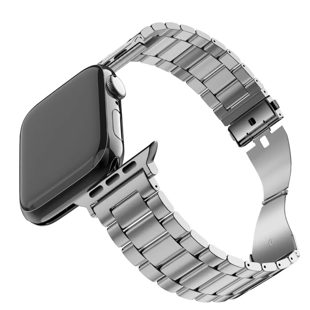BALR Stalen Bandje Apple Watch 44/45/49mm - Zilver