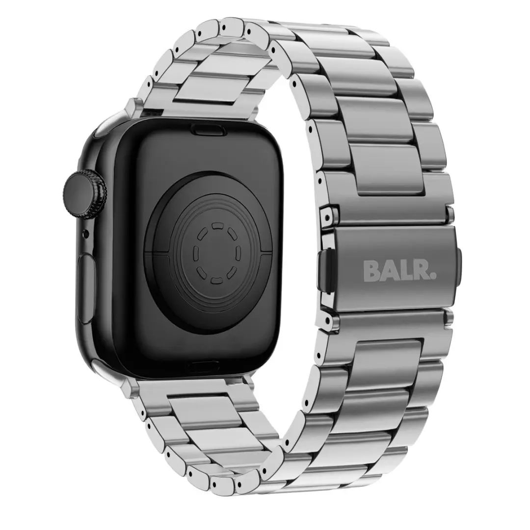 BALR Stalen Bandje Apple Watch 44/45/49mm - Zilver