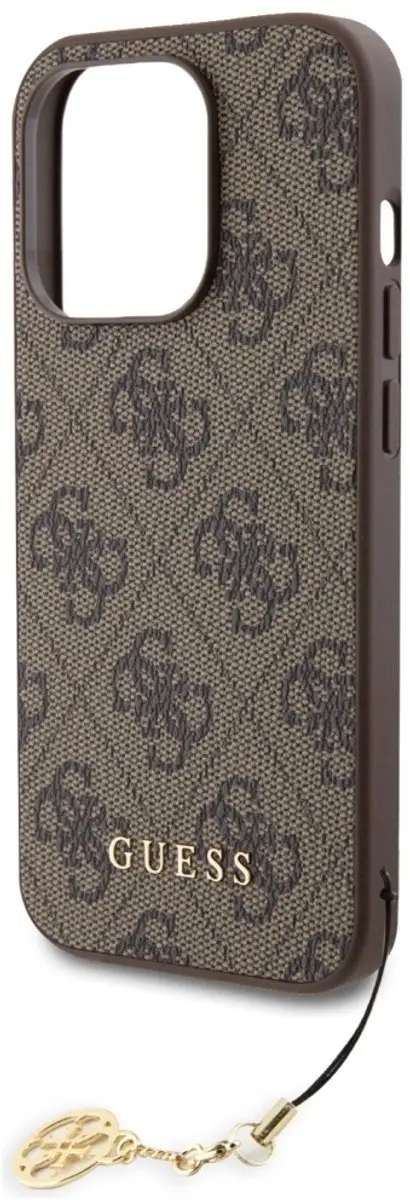 GUESS 4G Charms Back Case iPhone 15 Pro - Bruin