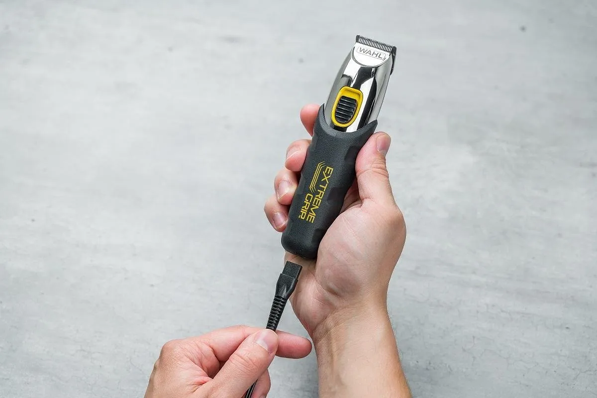Wahl Extreme Grip AC/Batterij 1,1cm Scheerapparaat - Zwart/Roestvrijstaal