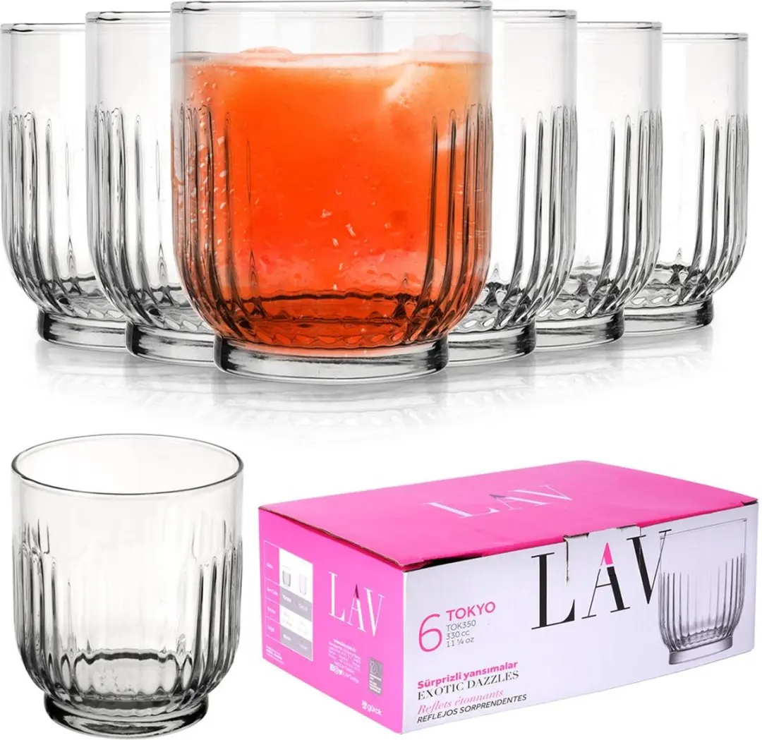 Orion Longdrinkglas 300ml - Set van 6 - Transparant