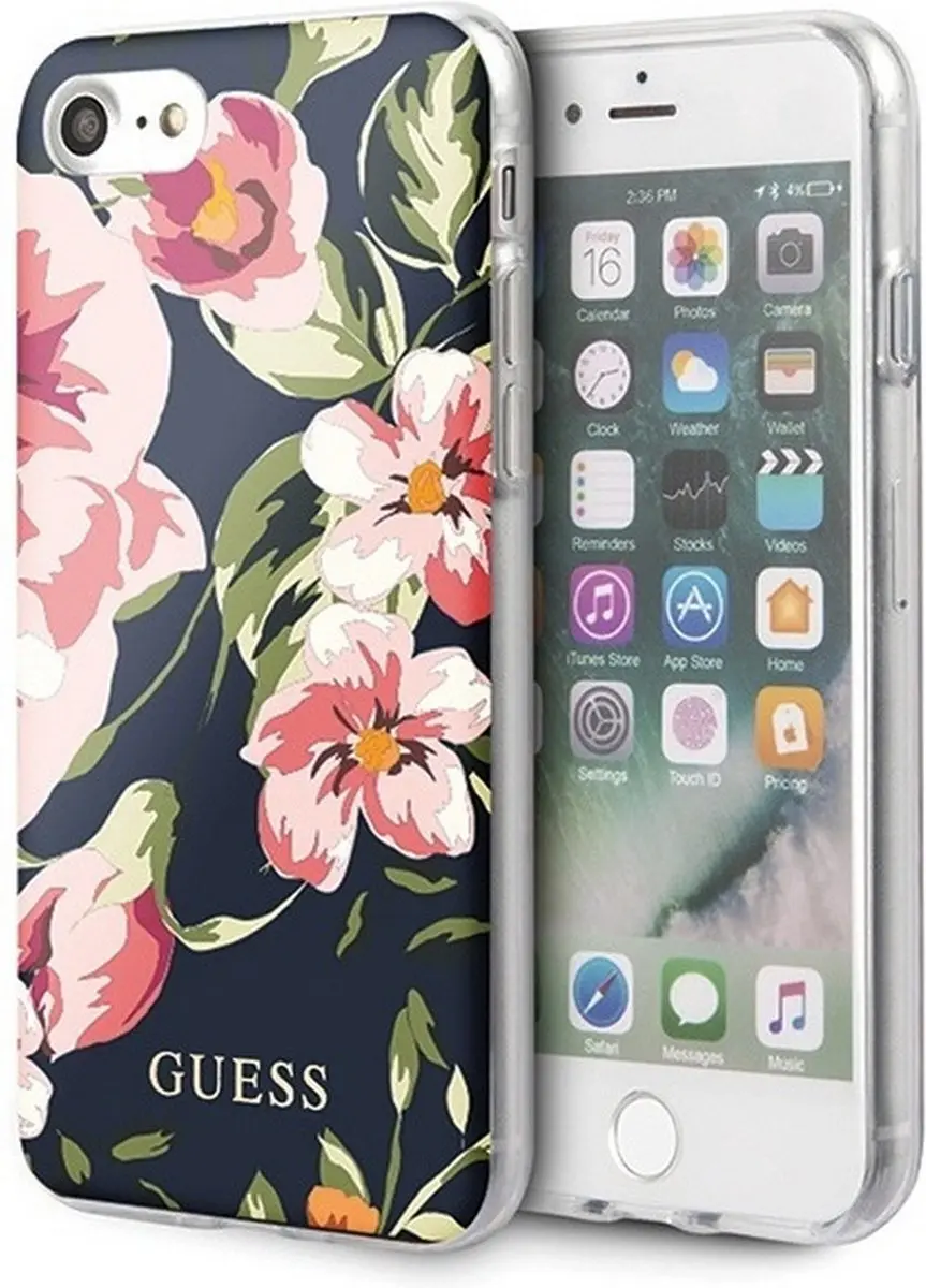 GUESS Shiny Flower Back Case