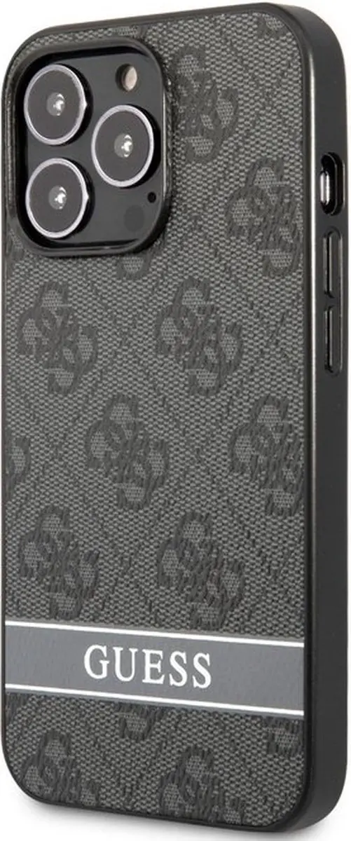 GUESS 4G Printed Stripe Hoes - iPhone 13 Pro Max - Grijs
