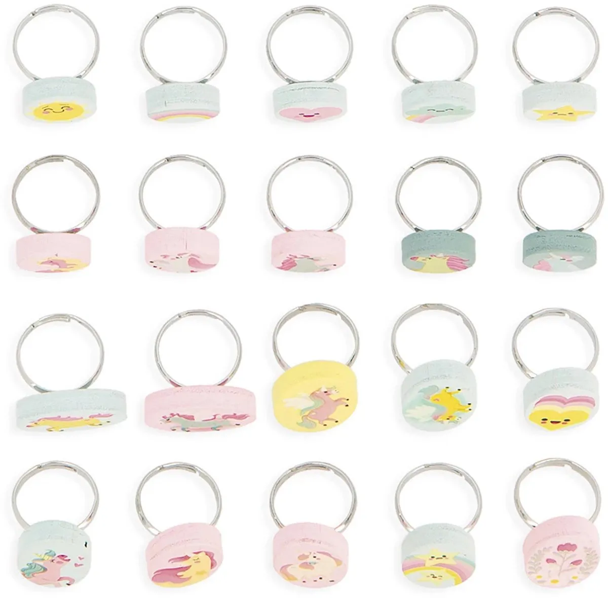 Janod Unicorn Set 20 Eenhoornringen Multicolor