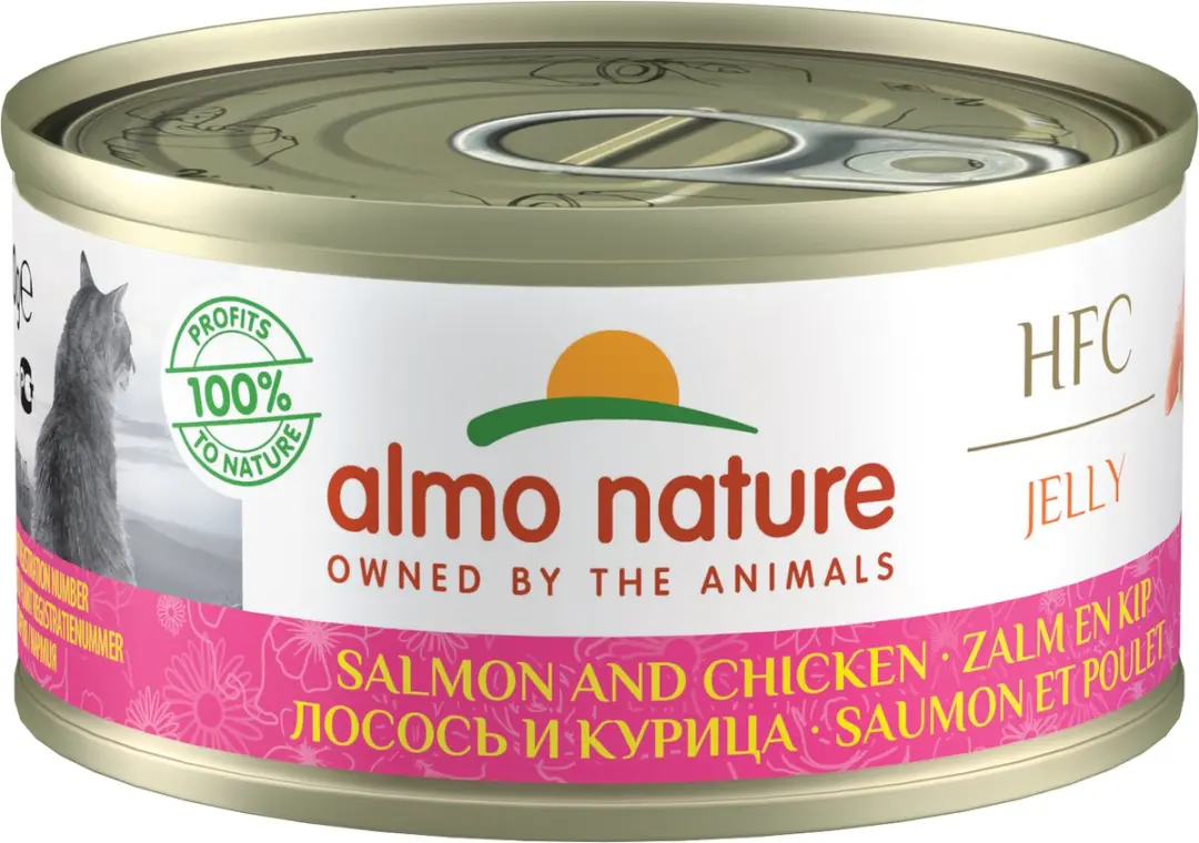 Almo Nature Natvoer Katten HFC Jelly Zalm 24x70g