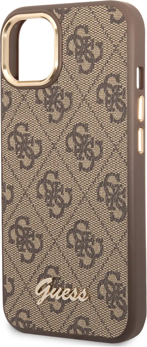 GUESS Hoesje iPhone 14 - Bruin - MagSafe