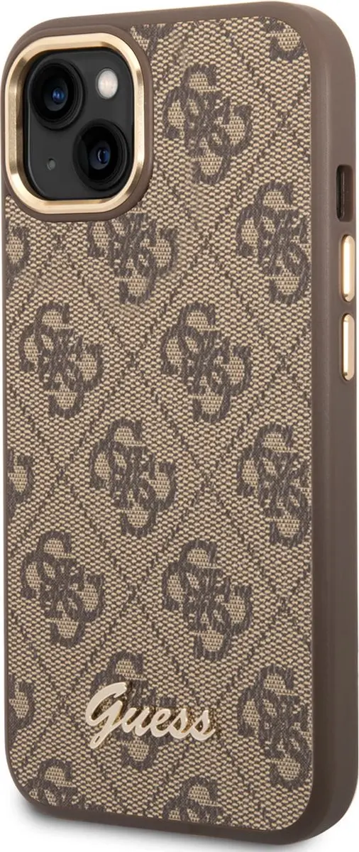 GUESS Hoesje iPhone 14 - Bruin - MagSafe