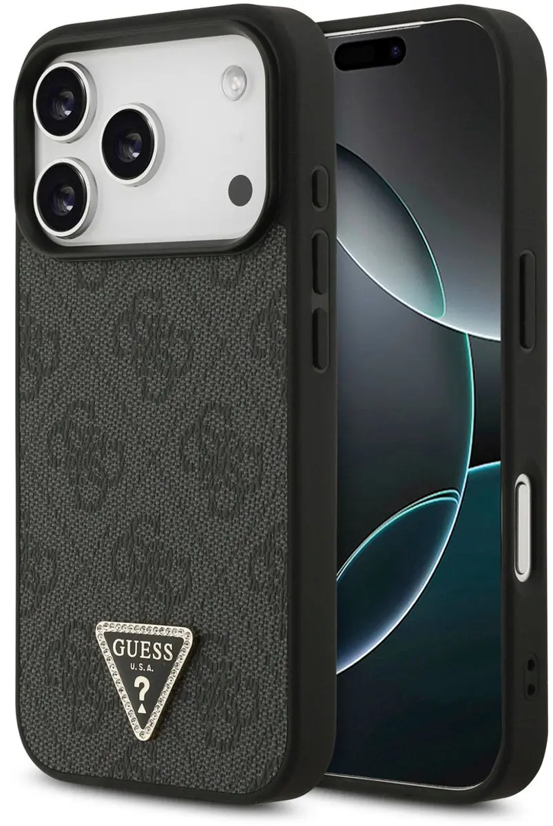 Guess Back Cover iPhone 17 Pro - Zwart - 3666339552329