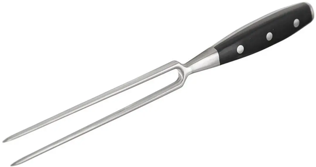 Orion Master Keukenvork RVS - Ergonomisch - Staal/Zwart