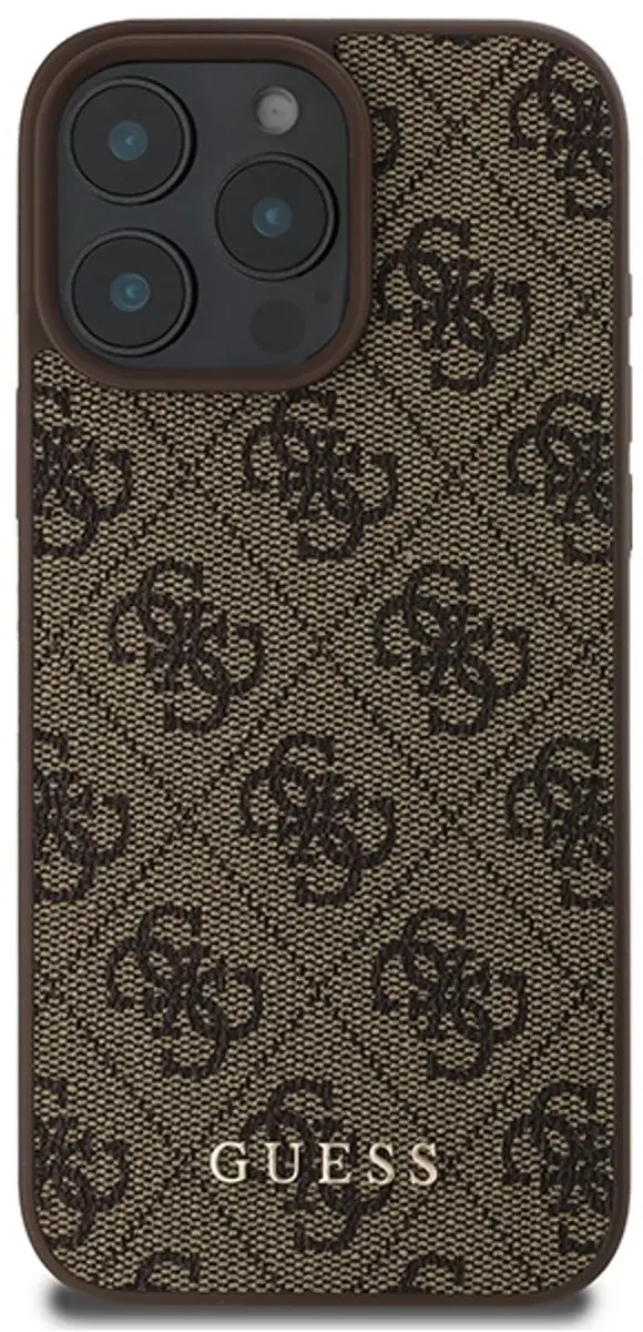 Guess 4G Classic Hoesje iPhone 16 Pro Max - Bruin