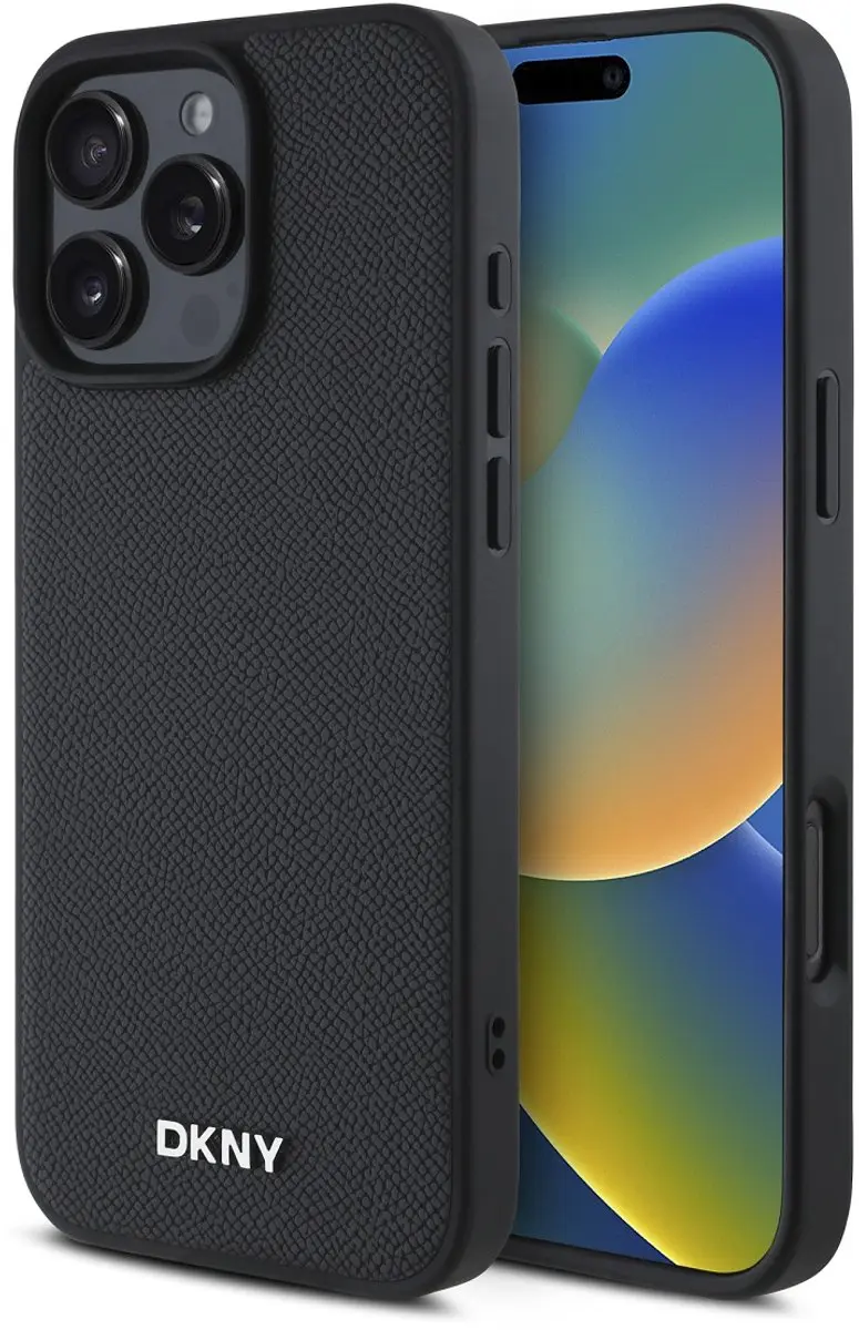 DKNY Hoesje iPhone 16 Pro MagSafe - Zwart DKHMP16LPGHLMK
