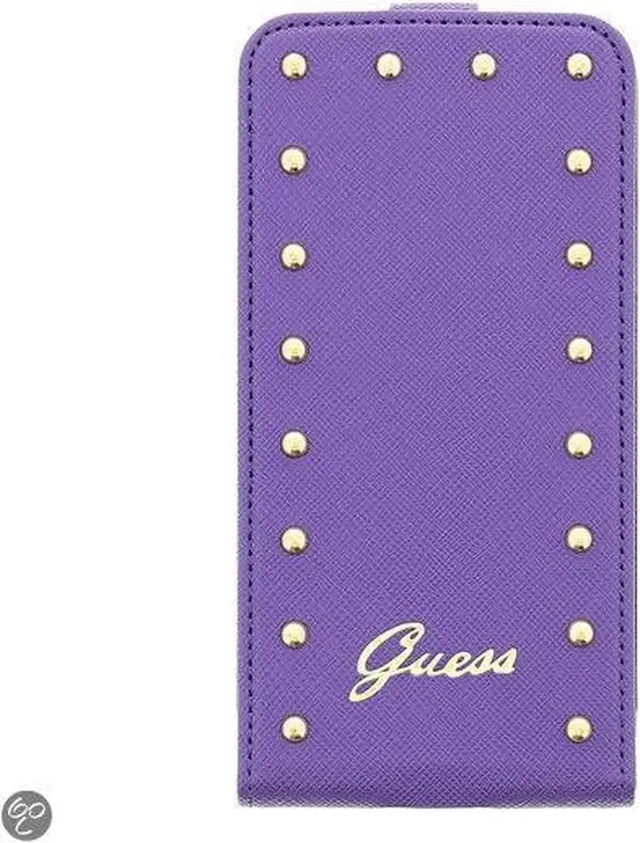 GUESS Galaxy S5 Studded Collection Flip Case GUFLS5SAV - Paars