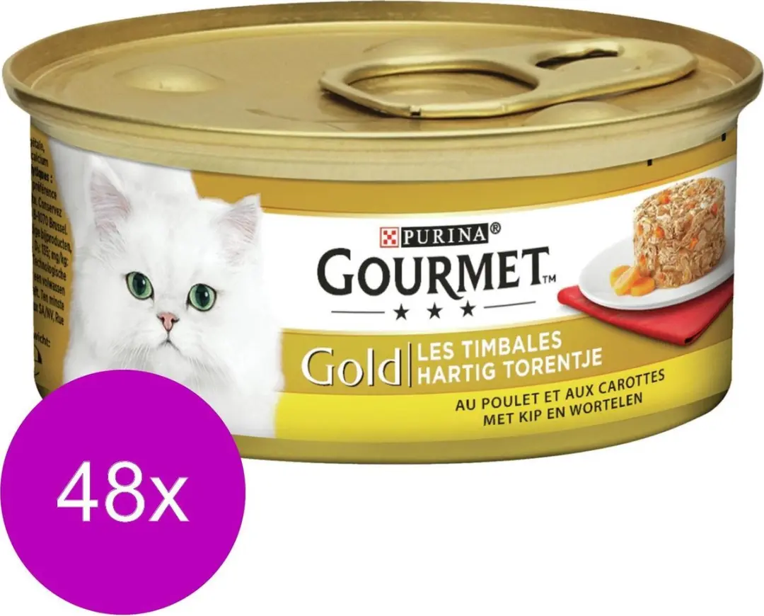 Gourmet Gold Hartig Torentje Kattenvoer 48x85g