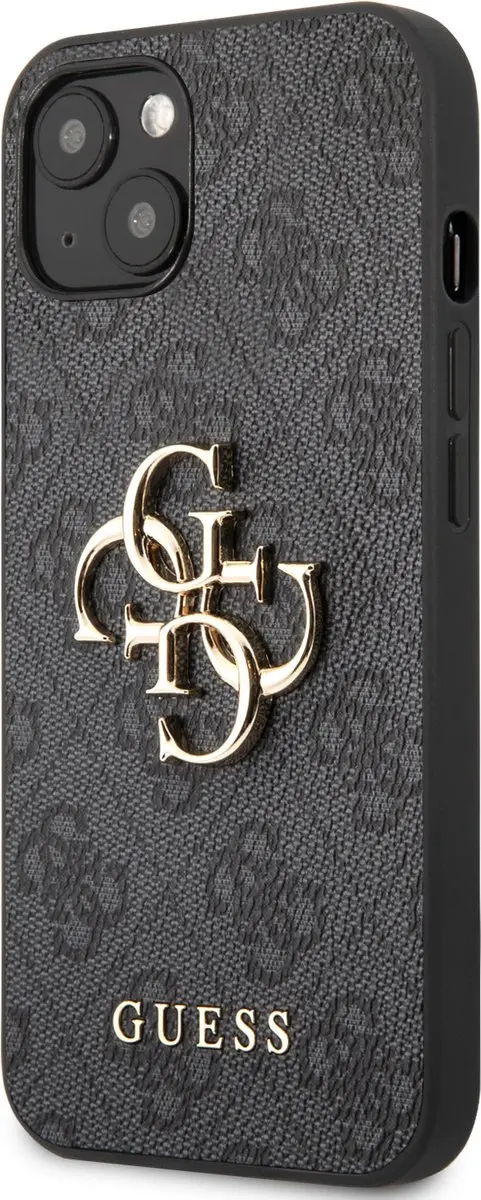 Guess iPhone 13 Backcase - Effen Grijs - Kunstleer - 7640