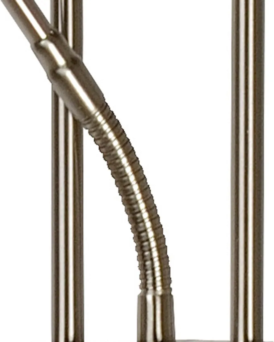 Lucide Champion-LED Leeslamp Ø30cm - Mat chroom