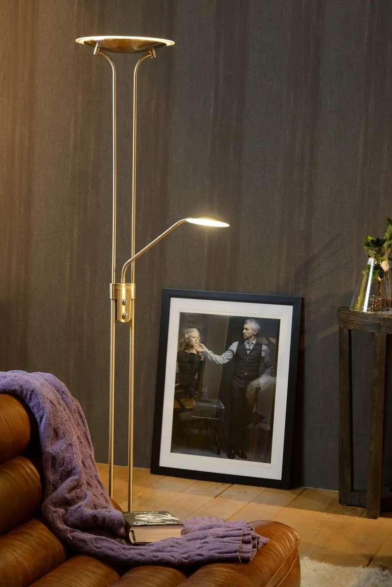 Lucide Champion-LED Leeslamp Ø30cm - Mat chroom