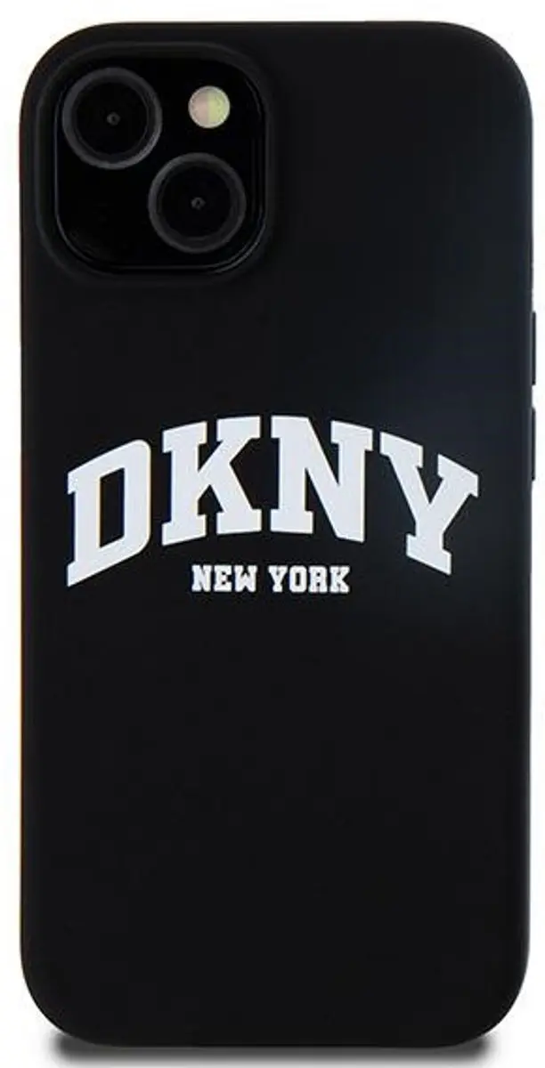 DKNY Silicone Arch Logo Back Case - iPhone 15 Plus - Zwart - DKHMP15MSNYACH