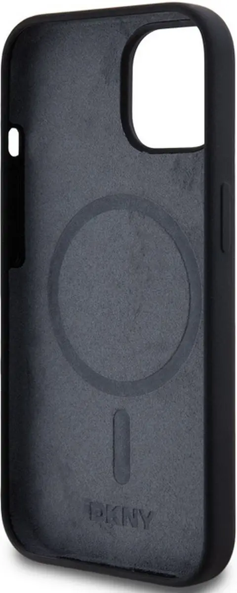 DKNY Silicone Arch Logo Back Case - iPhone 15 Plus - Zwart - DKHMP15MSNYACH