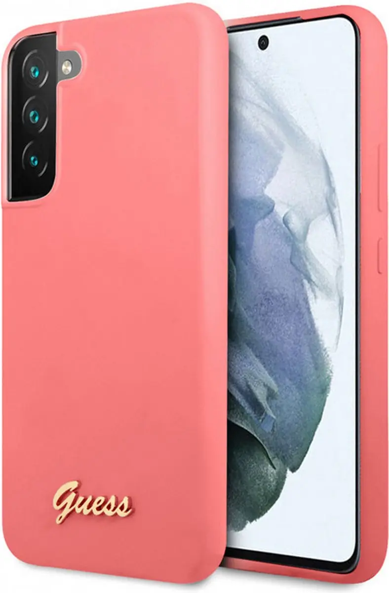 GUESS Silicone Retro Back Case - Samsung Galaxy S22 Plus - Fuchsia